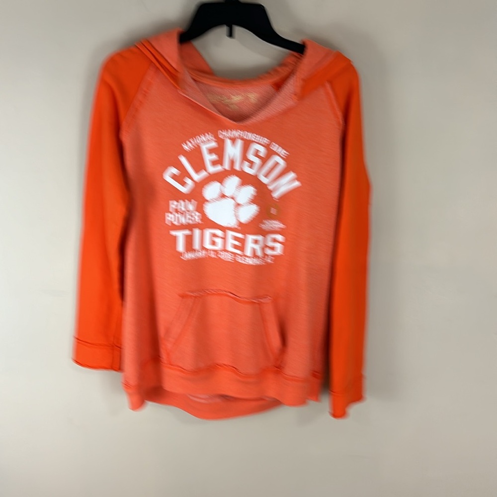 Clemson  Tigers Orange Hoodie National Championship Game 2016 Medium